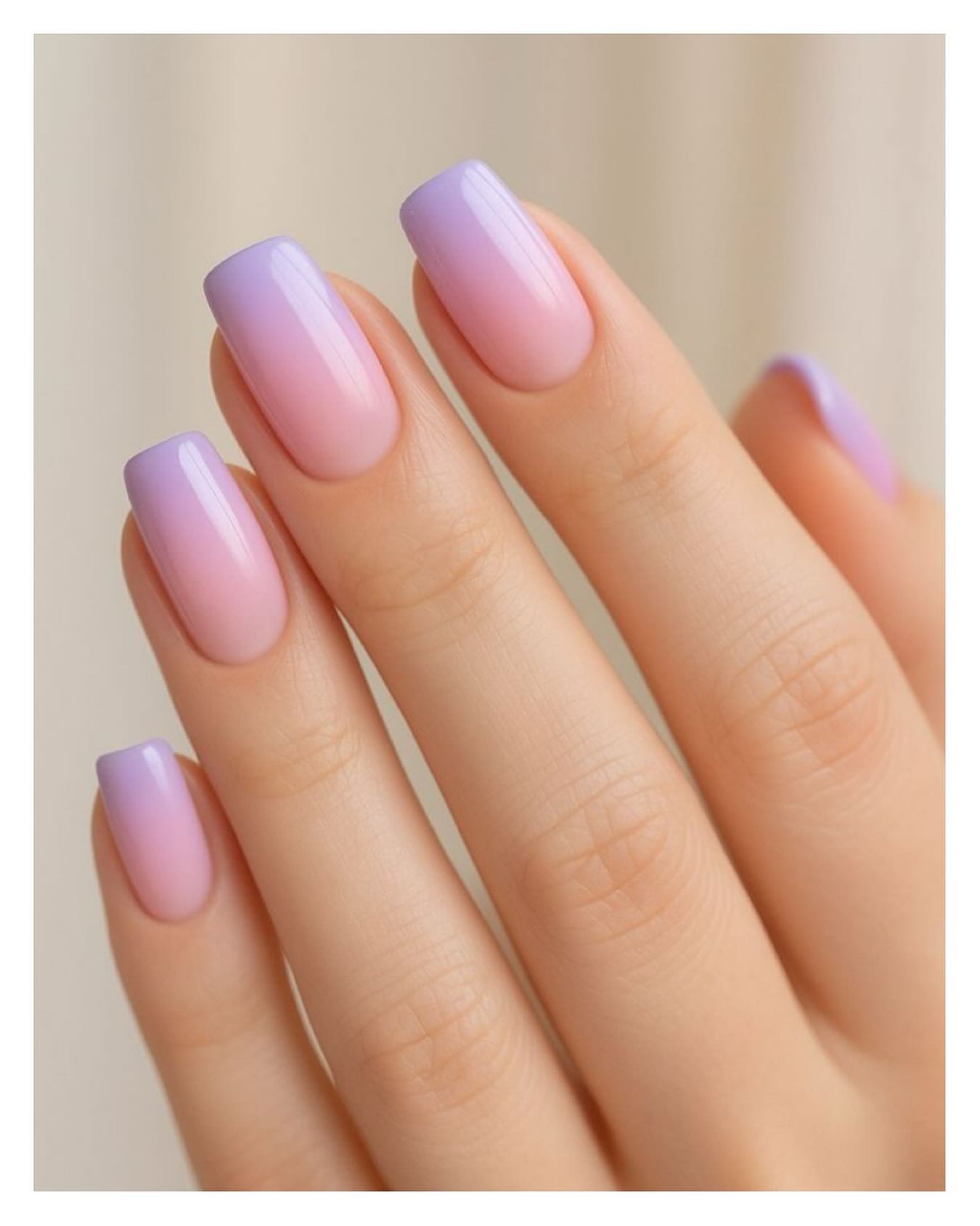 Lavender ombre short nail design instagram preview